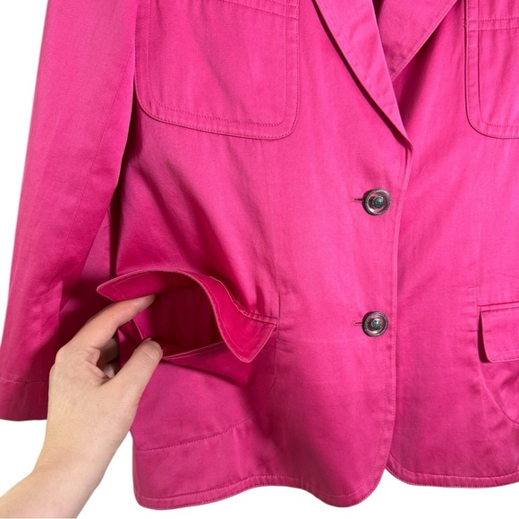 Escada Margaretha Ley Pink Blazer Jacket Size 40 = Medium Vintage 80s 90s - Picture 4 of 11